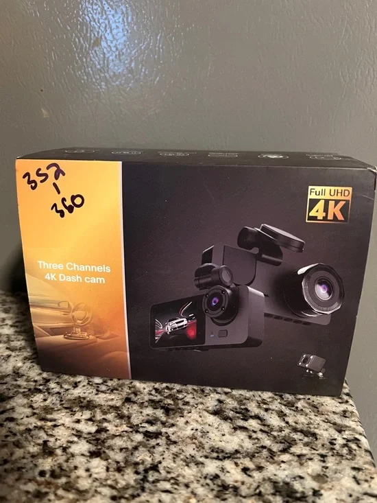 4K Three-Channel Dash Cam - Black