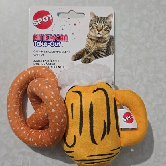 Cat Toys‎ American Take-Out NWT Pretzel and Beer Spot Brand