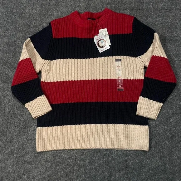 NWT The Children's Place Sweater Long Sleeve Pullover Striped Crew Neck Kids Sm