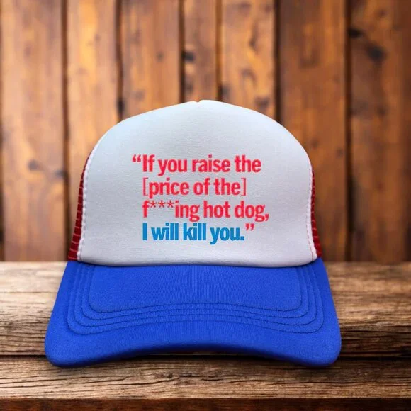 Costco Hot Dog CEO Mens Trucker Hat Blue Funny Kirkland Lover Baseball Cap