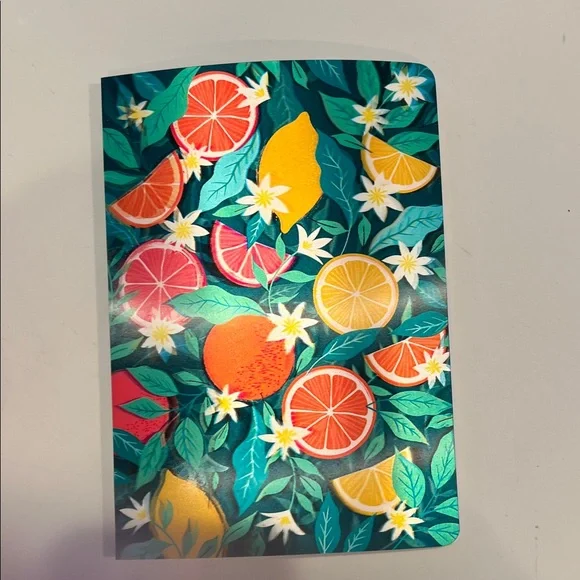Colorful Citrus Pattern Notebook NWT