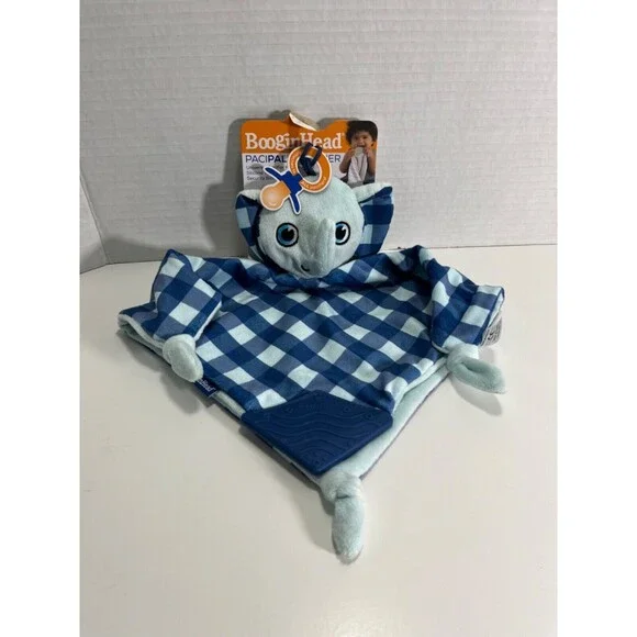 Boogin Head New W/tags Baby Elephant Lovey Blue Green - 11.5