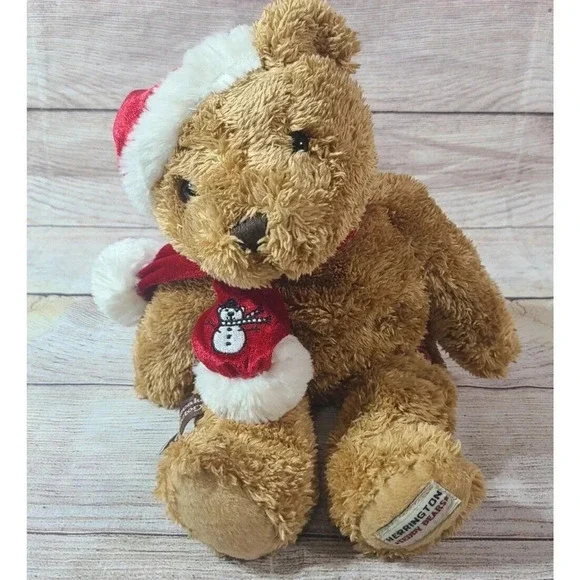 Herrington Bear Company Plush Cheesecake Factory Christmas Santa Teddy Bear 14