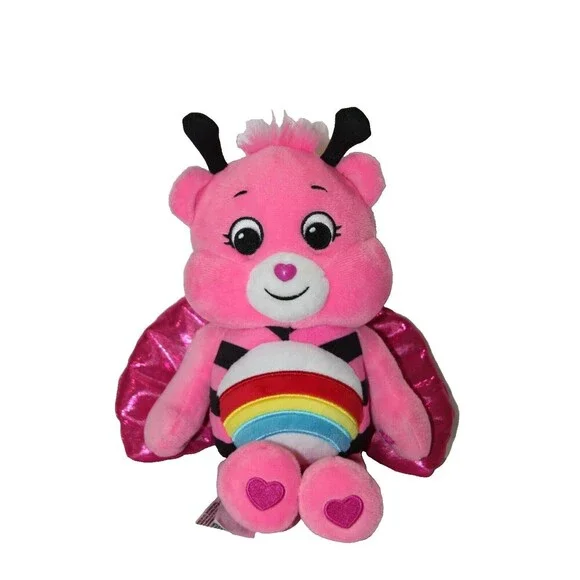 Care Bears Lady Bug Cheer Rainbow Wings Pink Special Edition Stuffed Animal 10