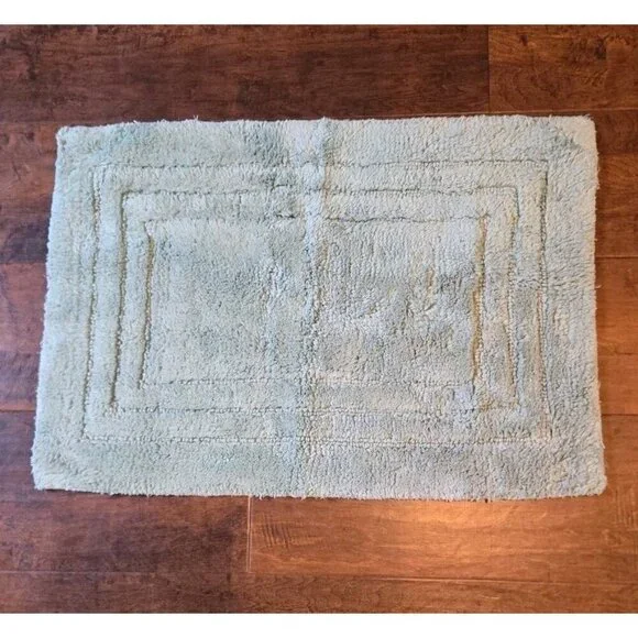 Scott Living Ultra Soft Plush Cotton‎ Bath Rug Sea Green 25 X 17
