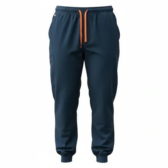 Figs Joggers Zamora Dark teal with Bright Orange Drawstring 4XL