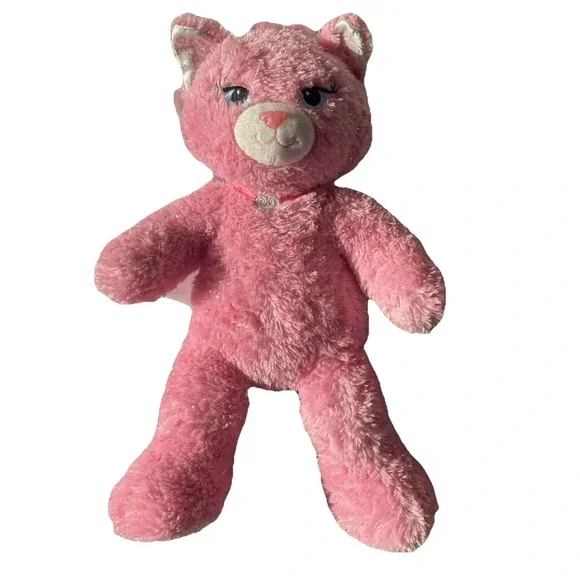 Build-A-Bear Workshop Pink Sparkle Cat Plush 16