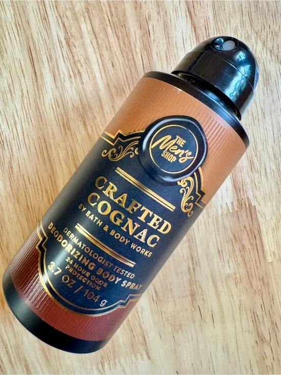 Bath & Body Works Crafted Cognac Men's Deodorizing Body Spray - Brown & Black