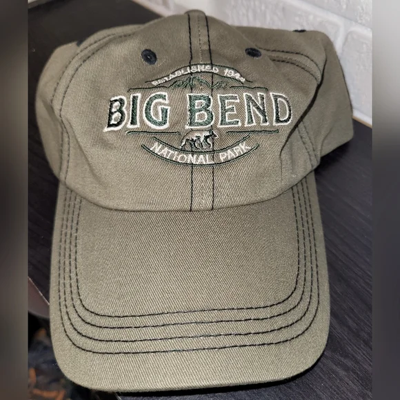 Big Bend National Park Adjustable Baseball Cap - Khaki Green