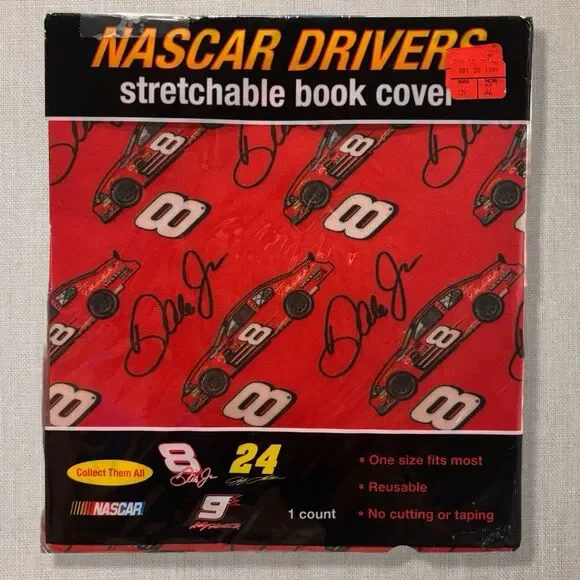 Vintage NASCAR Dale Earnhardt Jr #8 Stretch Book Cover Red 2007 New Sealed NOS