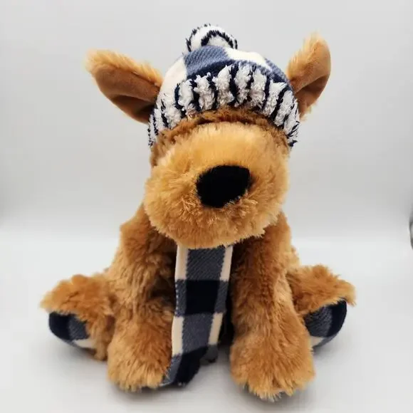 St Jude Gentle Treasures Brown Dog Plush Stuffed Animal Toy 12