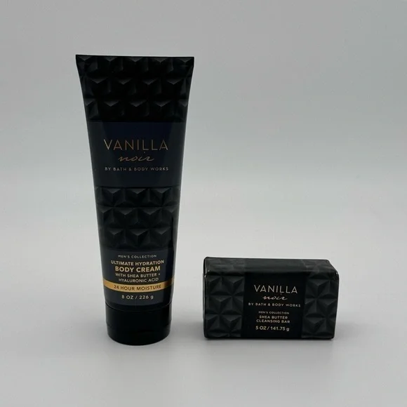 Bath & Body Works Vanilla Noir Men’s Collection Body Care Gift Set NWT