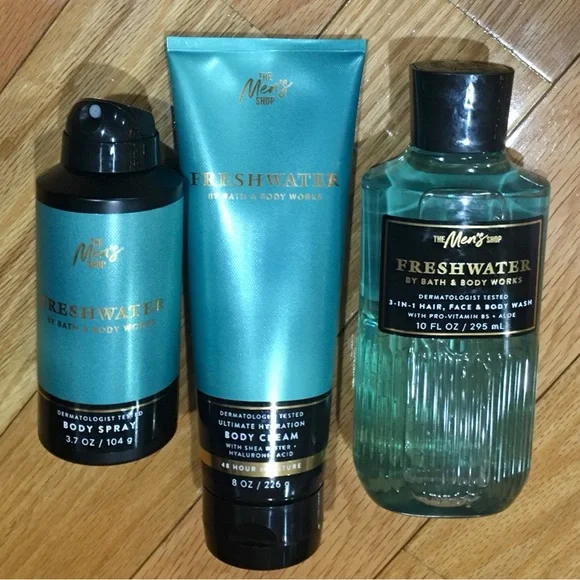 Bath & Body Works Freshwater Men's 3Piece Grooming Set - Black and Teal