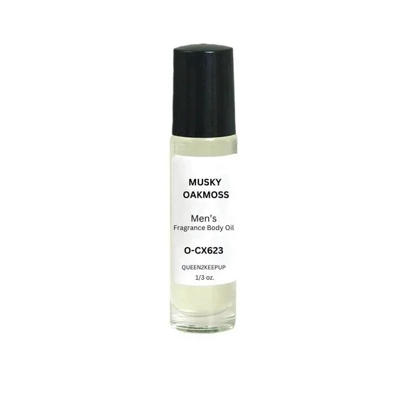 Musky Oakmoss (Men) Body Oil 10 ml Fragrance All Natural 1/3 oz Roll-On Scent