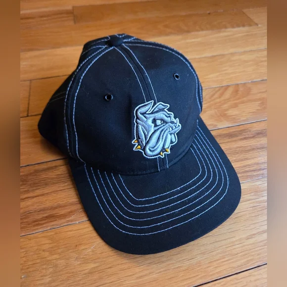 Vintage‎ Black Embroidered Bulldog Baseball Cap - Zephyr