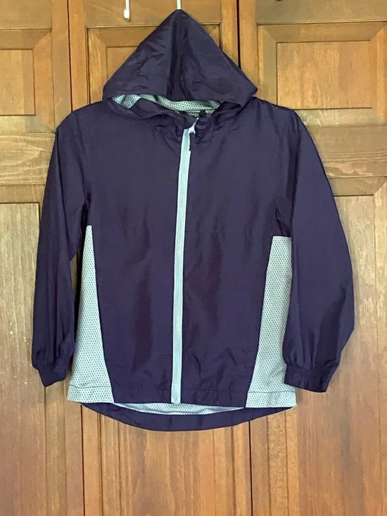 The Children's Place Navy and Light Gray Hooded Windbreaker Jacket