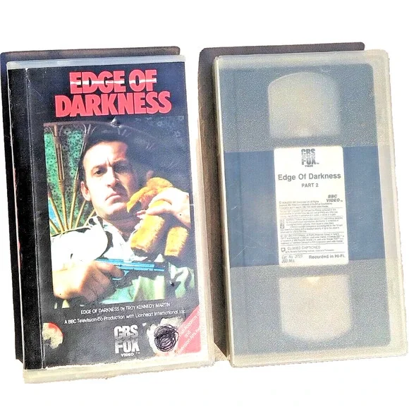 Edge Of Darkness 1987 VHS Part 1 & 2 CBS FOX Thriller Bob Peck Jo Don Baker 2 PK