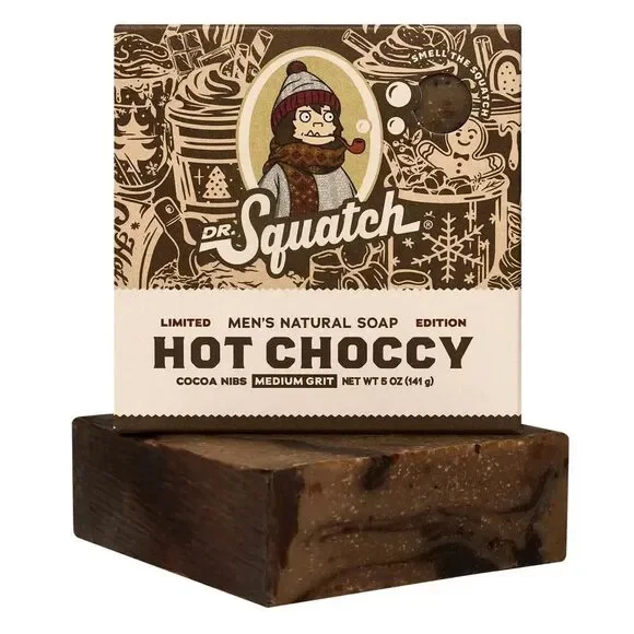 Limited Edition Dr. Squatch Hot Choccy Natural Men's Bar Soap - 5oz, Medium Grit