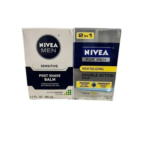 1 Nivea For Men Energy Double Action Balm & 1 Post Shave Balm Sensitive Skin