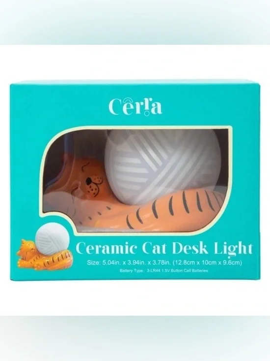 Ceramic Cat LED Desk Light