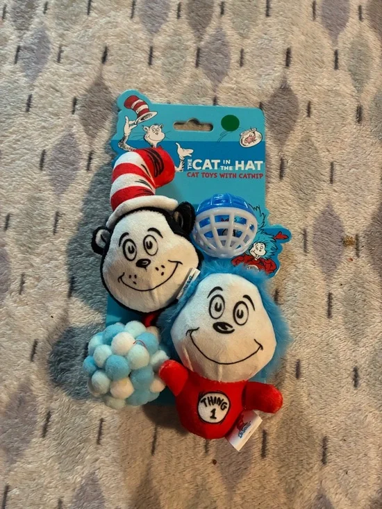 Dr. Seuss Thing 1 Plush Toy Duo in Blue, Red, White