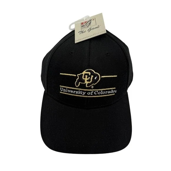 University of Colorado‎ Buffaloes Black Adjustable Hat Cap Strap Back
