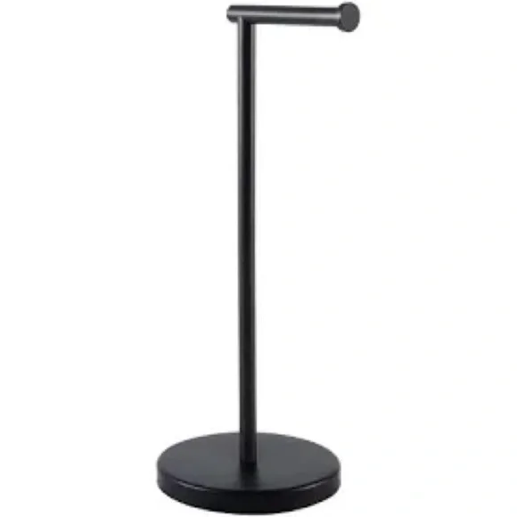 KES Bathroom Toilet Paper Holder Stand Stainless Steel Freestanding 20” Black