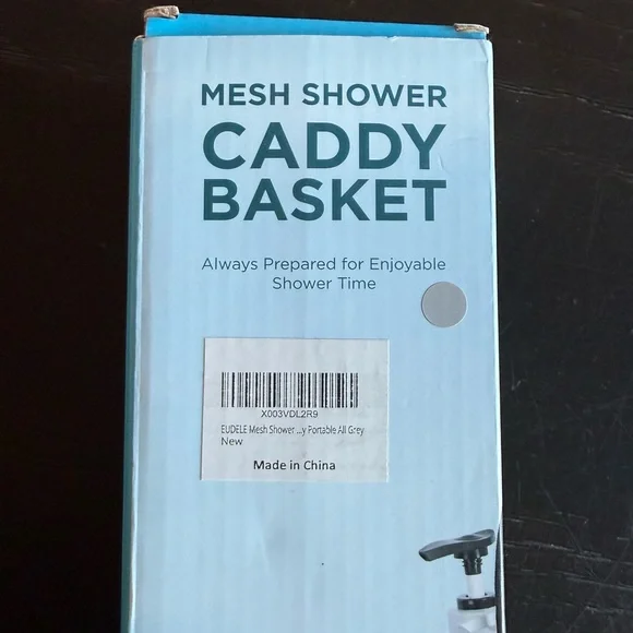 Black Mesh Shower Caddy with Accessories‎