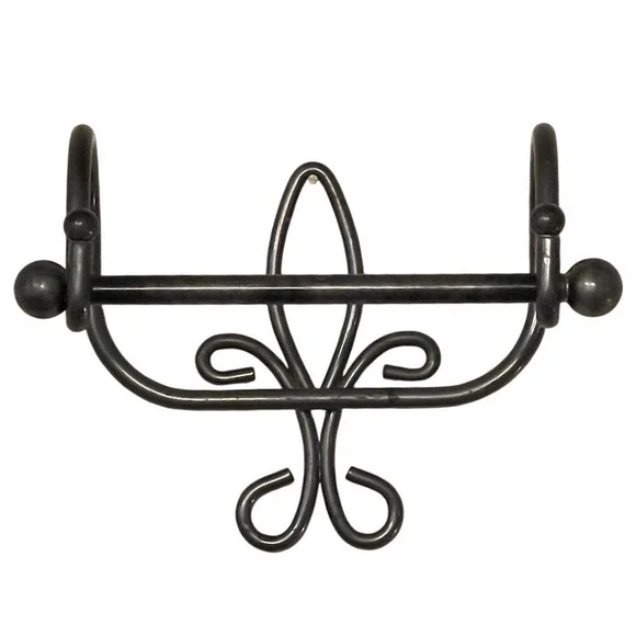 1960's 1970's Vintage Ornate Iron Toilet‎ Paper Holder Wall Mounted
