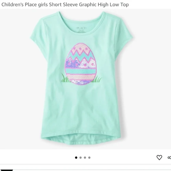 NWT The Children's Place Aqua Easter Egg Tee