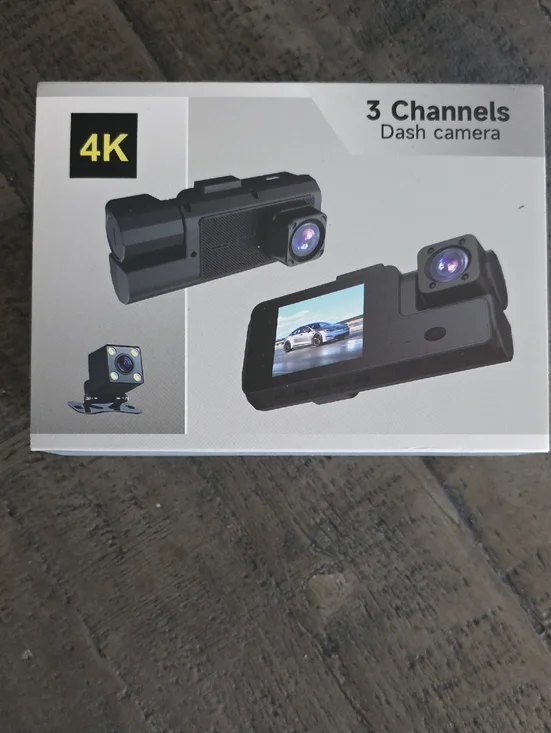 4K 3-Channel Dash Camera - Black