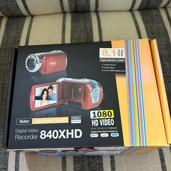 Vivitar 840XHD Red Digital Video Recorder **NIB**
