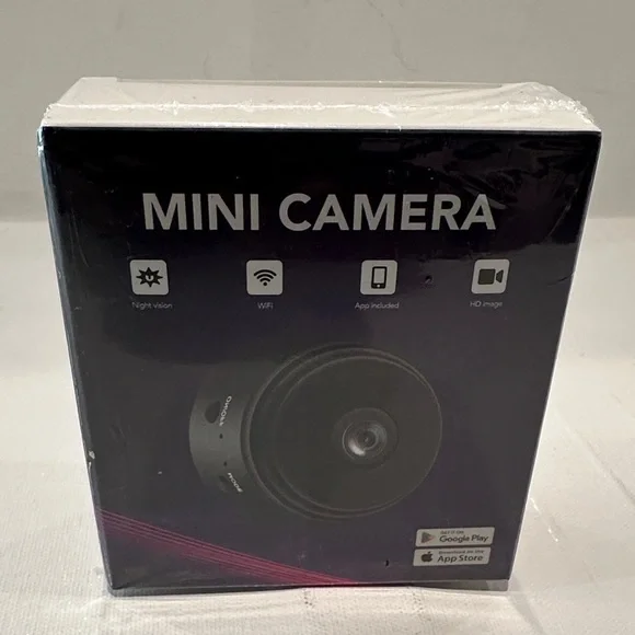 Mini Spy Camera with App Control, equipped with Night Vision and WiFi connected.