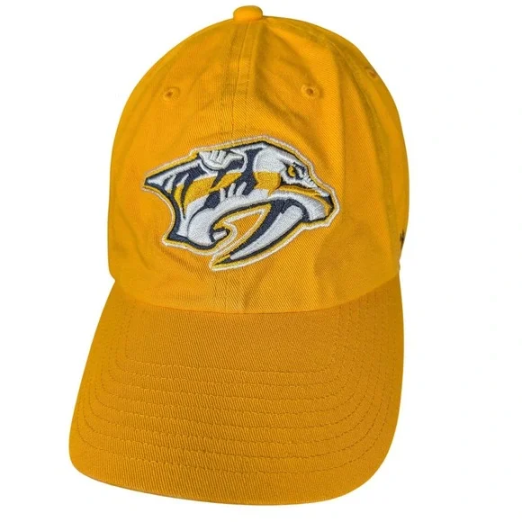 47‎ Brand Nashville Predators NHL Clean Up Adjustable Hat Gold Yellow OSFA