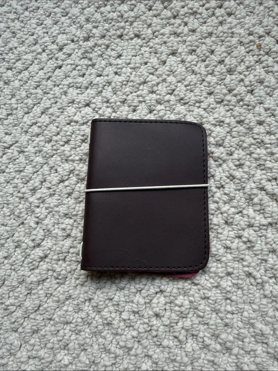 Foxy File burgundy leather notebook cover