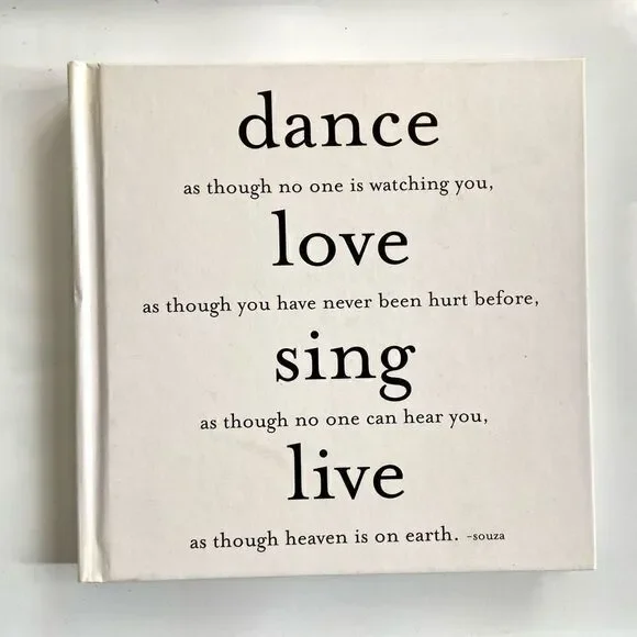 3/$15 Dance Love Sing Live Hard Cover Journal