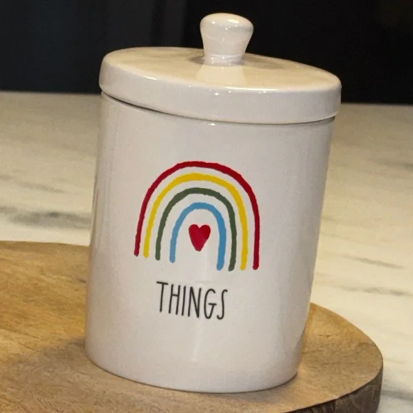 Rae Dunn Artisan Collection Ceramic “Things” canister