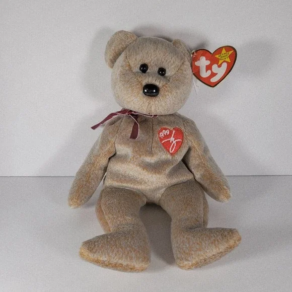 1999 Ty Beanie Baby Signature Bear w/ Tag Errors Retired 5th Gen Tush Tag Mint