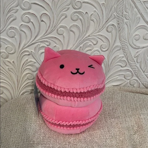 Pink Cat Macaron Plush Toy