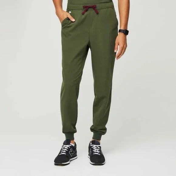 Figs Tansen Jogger Scrub Pants Limited Edition Dark Olive Small Short