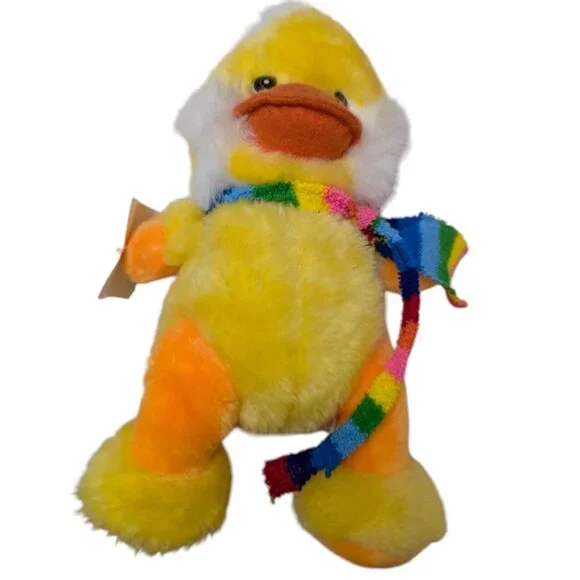 Cuddle Wit Duck Easter‎ Cuddlers yellow orange rainbow scarf 13