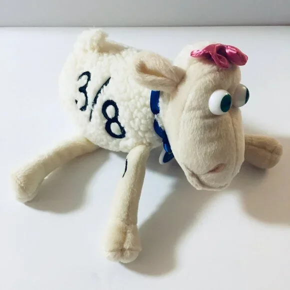 Serta Counting Sheep 3/8 Plush Stuffie Stuffed Animal Curto Toy 2000 Tag