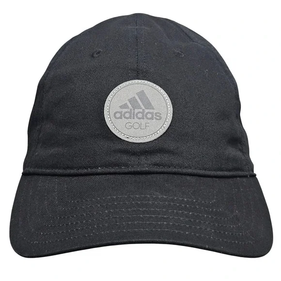 Adidas Golf Hat‎ Black Baseball Cap Adjustable Strapback Metal Buckle Athleisure