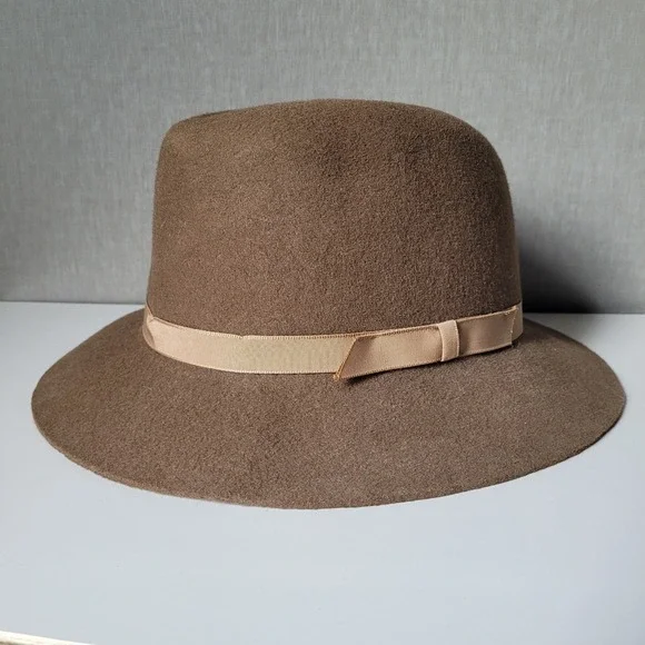 Vintage L.L. Bean Fedora, Made in England, 100% Wool - Size L