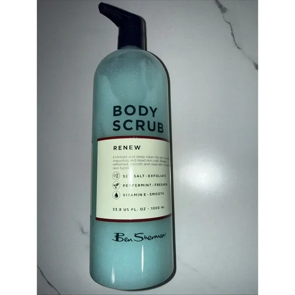 Ben Sherman Exfoliating Mens Body Scrub‎ Renew Sea Salt +Vitamin E