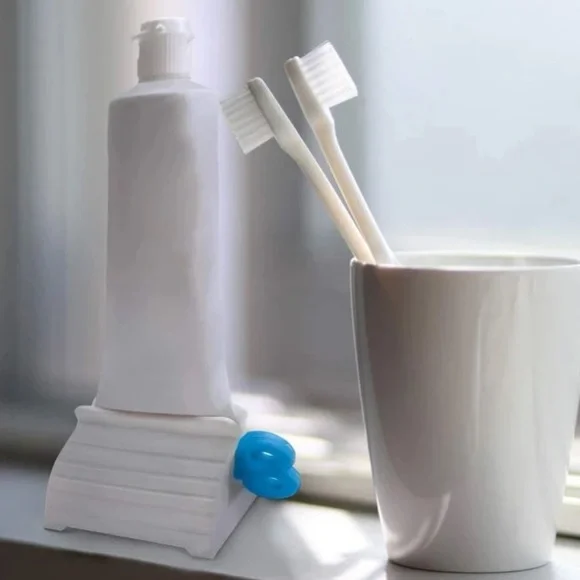 $1 2 in 1 toothpaste squeezer and stand holder