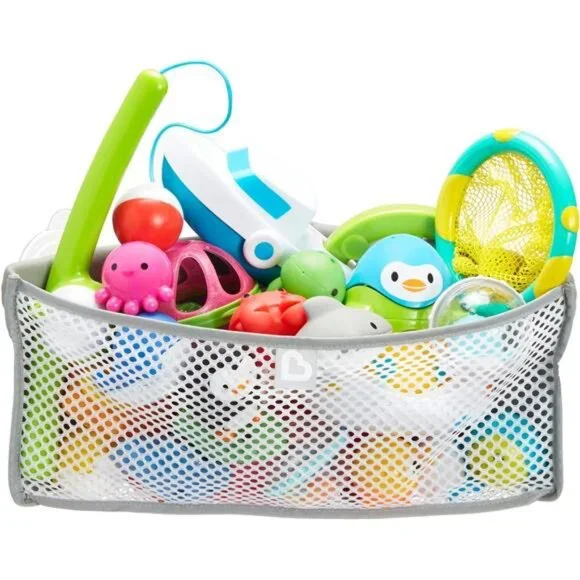 Corner Bath Toy Organizer and Storage, Grey