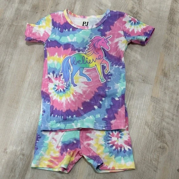 The Children's Place Tie-Dye Unicorn Pajama Set