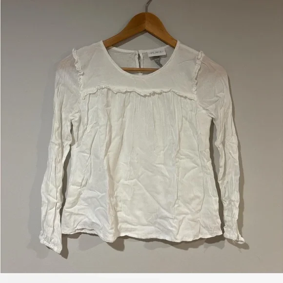 KIDS- The Children's Place White Ruffle Blouse