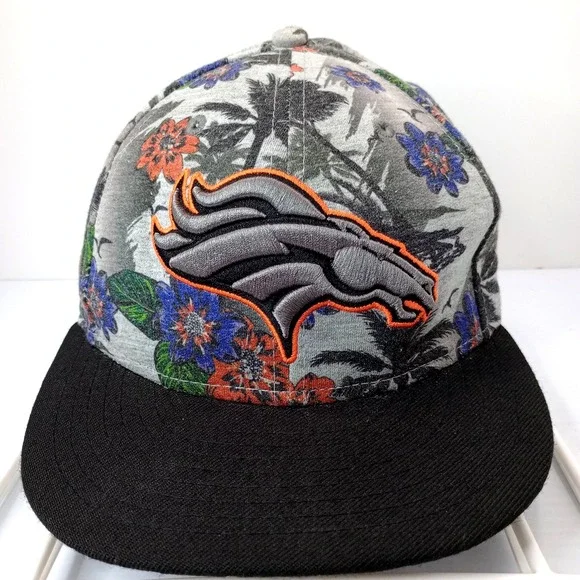 Denver Broncos New Era 9FIFTY Floral Snapback Hat‎ Gray Black NFL